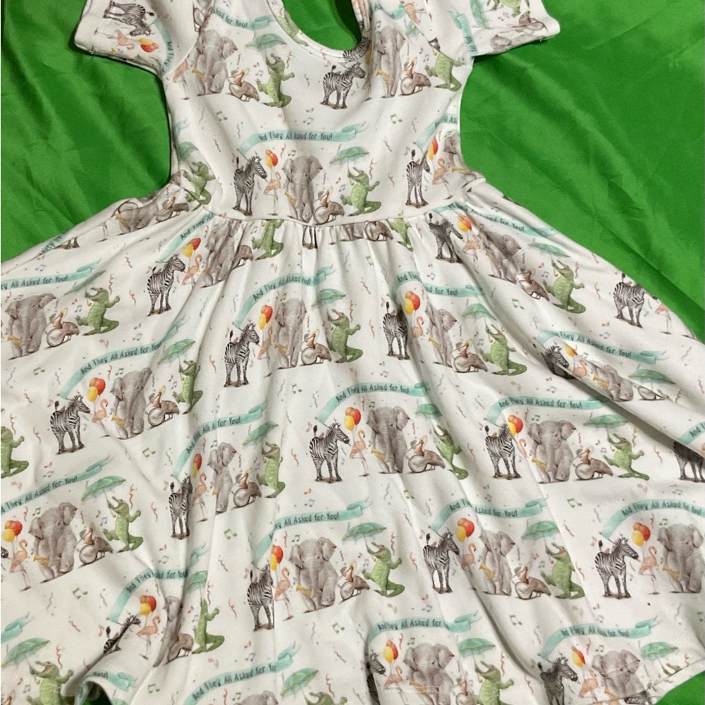 Kids Animal Print Dress - Multicolor